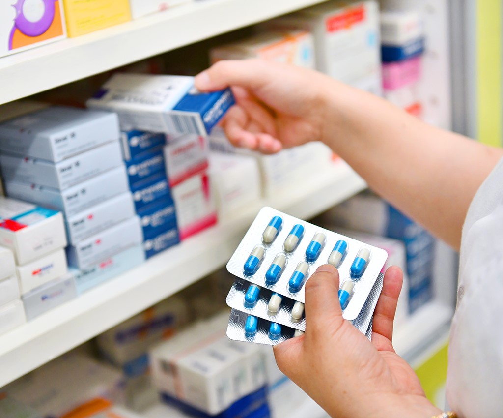 Pills in a dispensing chemist